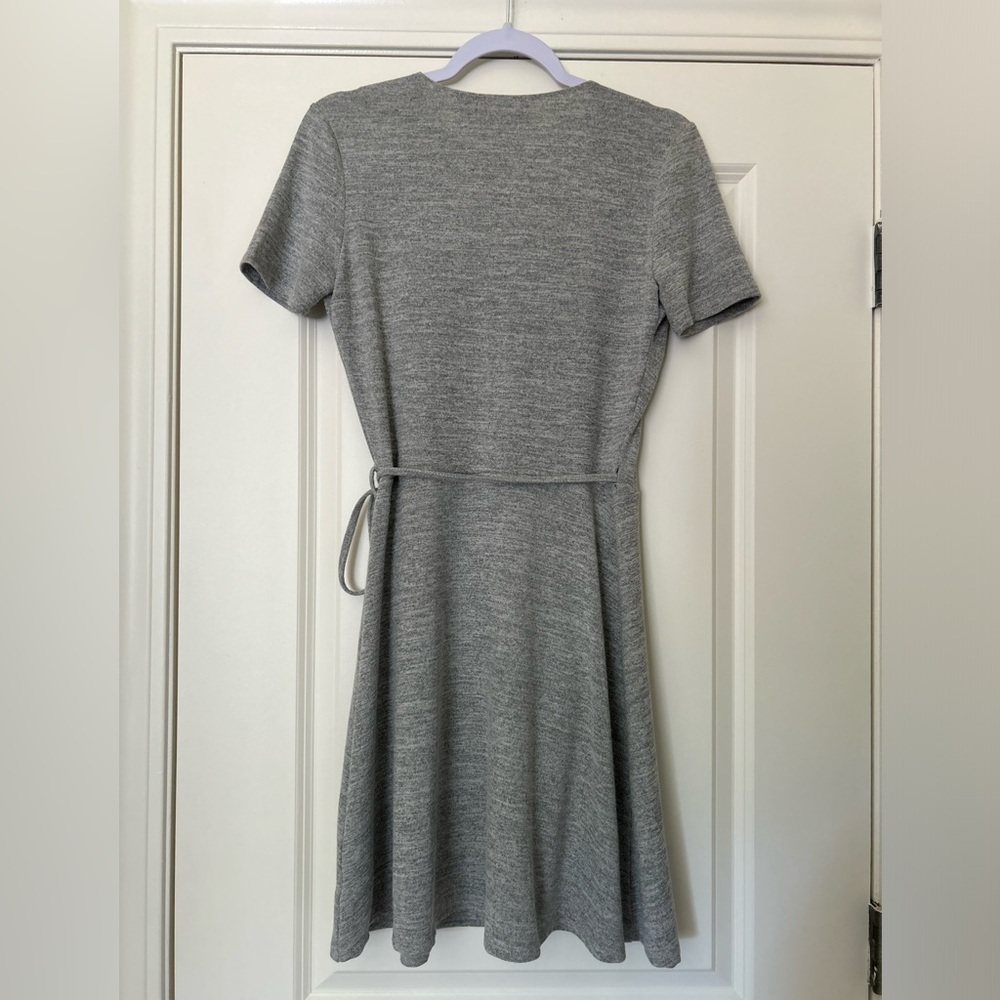 Petite Gray Wrap Dress Size S - Picture 3 of 11